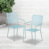 Flash Furniture CO-2-SKY-GG Sku Steel Patio Chair in Blue